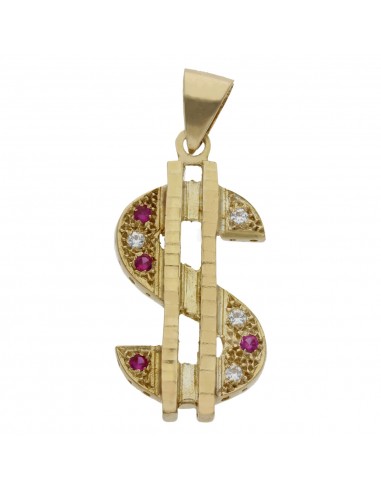 COLGANTE DOLAR ORO 18KL DE 20X38MM