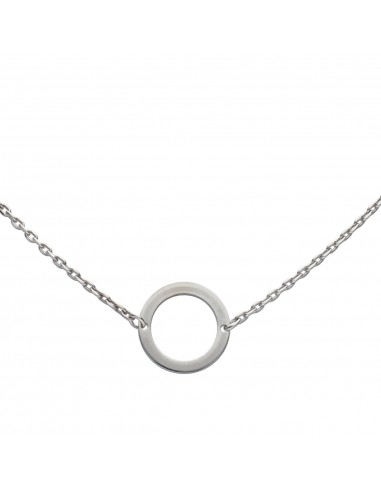 CADENA + COLGANTE CIRCULO ORO 18K BLANCO