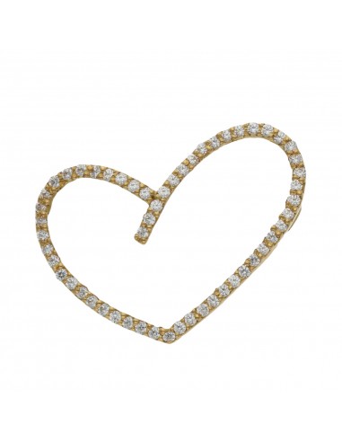 COLGANTE ORO 18KL CORAZON CIRCONITAS
