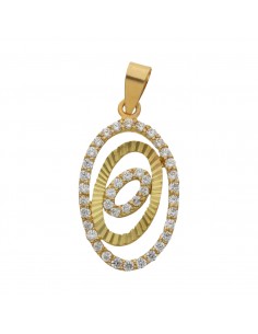 COLGANTE OVAL ORO 18KL...