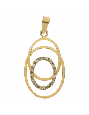 COLGANTE OVAL ORO 18KL CIRCONITAS