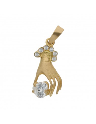 COLGANTE ORO 18KL MANO CIRCONITAS