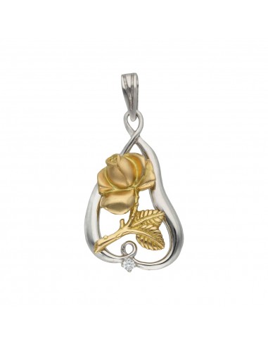 COLGANTE EN ORO DE 18KL ROSA BICOLOR