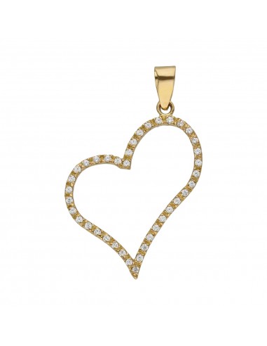 COLGANTE ORO 18KL CORAZON CIRCONITAS