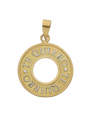COLGANTE ORO 18KL CIRCULAR TE QUIERO
