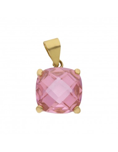 COLGANTE ORO 18KL PIEDRA ROSA