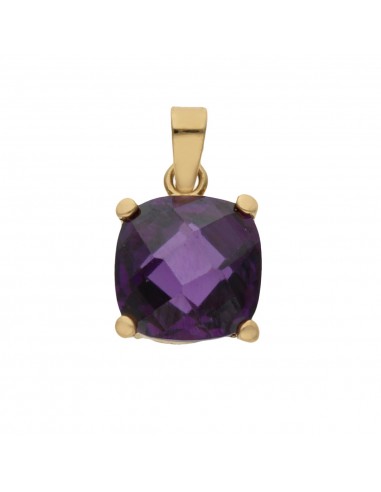 COLGANTE ORO 18KL PIEDRA COLOR AMATISTA