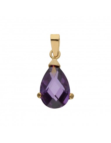 COLGANTE ORO 18KL PIEDRA VIOLETA