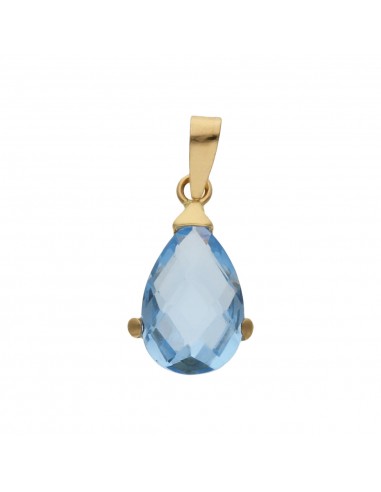 COLGANTE ORO 18KL PIEDRA AZUL