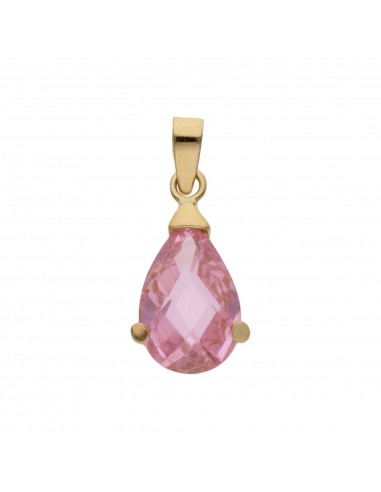 COLGANTE ORO 18KL PIEDRA ROSA