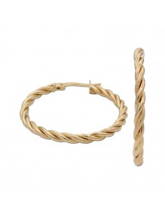 AROS RIZADOS ORO 18KL - 21MM