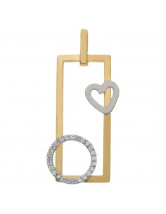 COLGANTE ORO 18KL CORAZON Y...