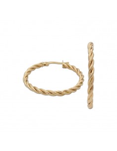 AROS RIZADOS ORO 18KL - 15MM