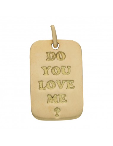 COLGANTE ORO 18KL DO YOU LOVE ME?