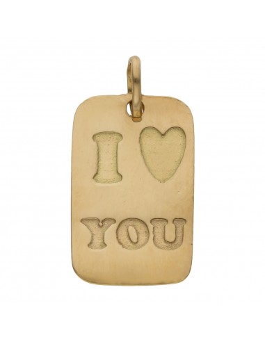 COLGANTE ORO 18KL I LOVE YOU
