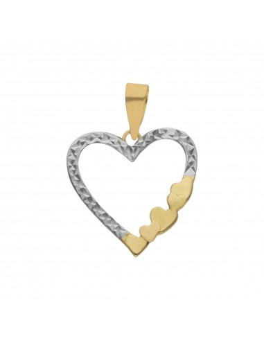 COLGANTE ORO 18KL BICOLOR CORAZON