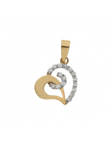 COLGANTE ORO 18KL CORAZON CIRCONITAS