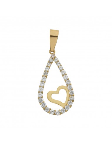 COLGANTE ORO 18KL CORAZON CIRCONITAS