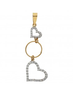 COLGANTE ORO 18KL CORAZONES...