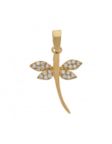 COLGANTE ORO 18KL LIBELULA CIRCONITAS