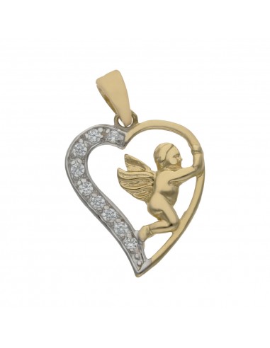 COLGANTE ORO 18KL CORAZON + SAN VALENTIN