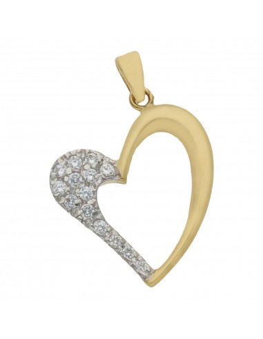 COLGANTE ORO 18KL CORAZON CIRCONITAS