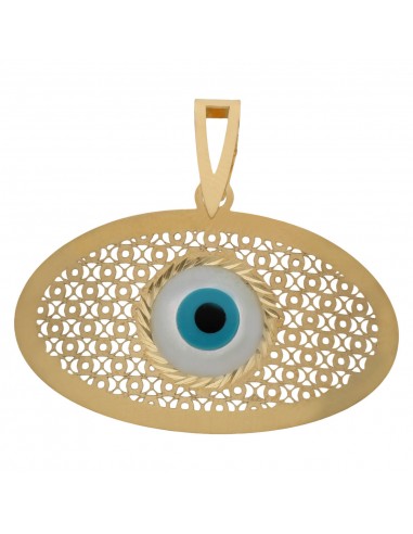 COLGANTE ORO 18KL OJO TURCO - 32X22MM