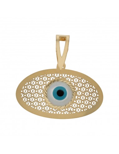 COLGANTE ORO 18KL OJO TURCO - 25X17MM