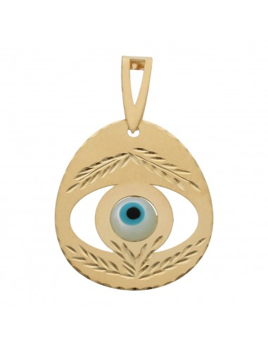 COLGANTE ORO 18KL OJO TURCO - 20X23MM