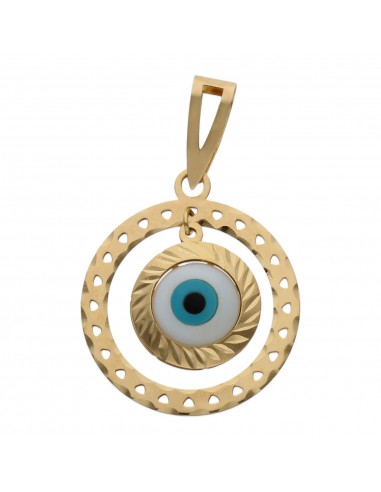 COLGANTE ORO 18KL OJO TURCO - 20MM