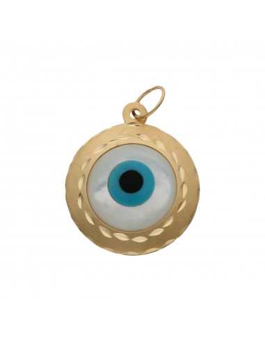COLGANTE ORO 18KL OJO TURCO - 15MM
