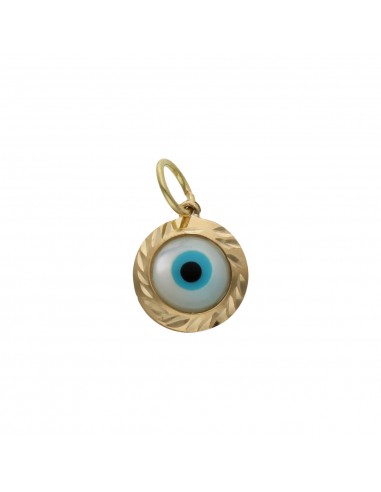 COLGANTE ORO 18KL OJO TURCO - 9MM