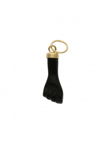 COLGANTE ORO 18KL HIGA PEQUEÑA AZABACHE