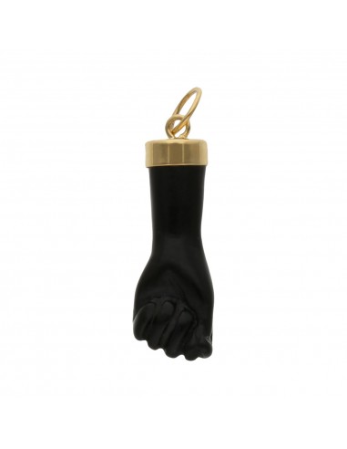 COLGANTE ORO 18KL HIGA GRANDE AZABACHE
