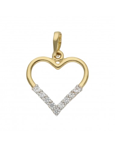 COLGANTE ORO DE 18KL CORAZON CIRCONITAS