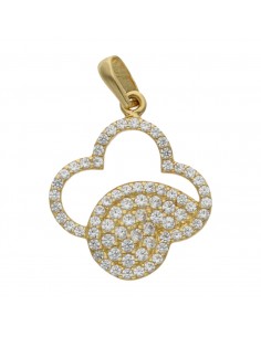 COLGANTE EN ORO DE 18KL FLOR