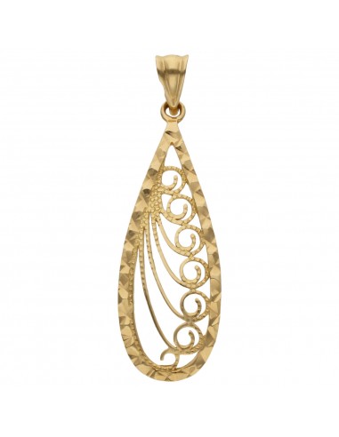 COLGANTE ORO DE 18KL CALADA LAGRIMA