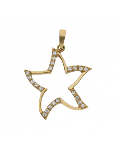 COLGANTE ORO 18KL ESTRELLA CIRCONITAS