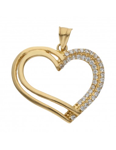 COLGANTE ORO DE 18KL CORAZON CIRCONITAS