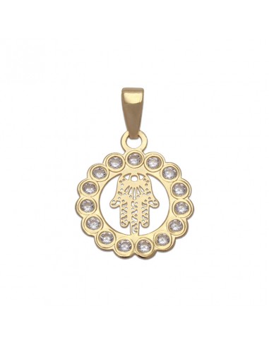 COLGANTE MANO DE FATIMA ORO 18KL - 12MM