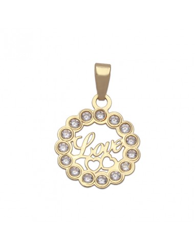 COLGANTE LOVE ORO 18KL CIRCONITAS - 12MM