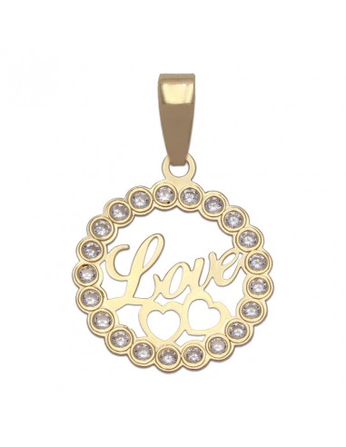 COLGANTE LOVE ORO 18KL CIRCONITAS - 15MM