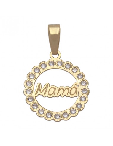 COLGANTE ORO 18KL MAMA CIRCONITAS - 15MM