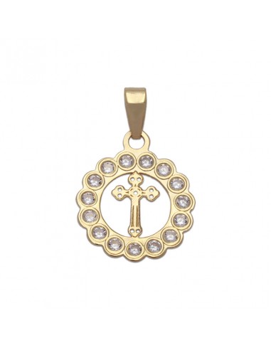 COLGANTE CRUZ ASTURIANA ORO 18KL - 12MM