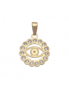 COLGANTE OJO TURCO ORO 18KL...