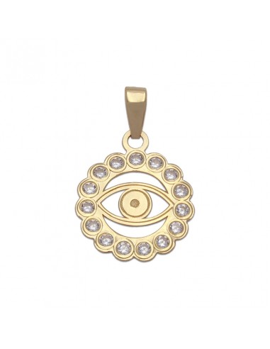 COLGANTE OJO TURCO ORO 18KL - 12MM