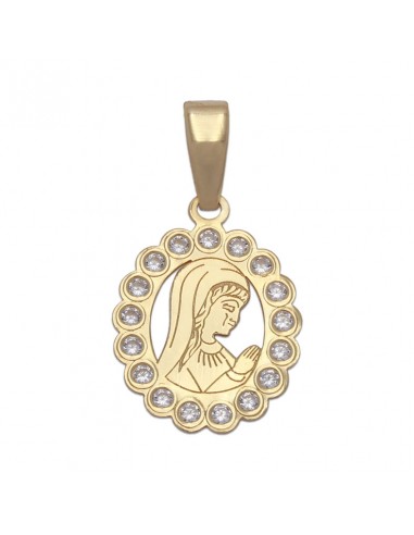 COLGANTE ORO 18KL VIRGEN NIÑA - 12X22MM