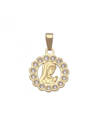 COLGANTE ORO 18KL VIRGEN NIÑA  - 12MM