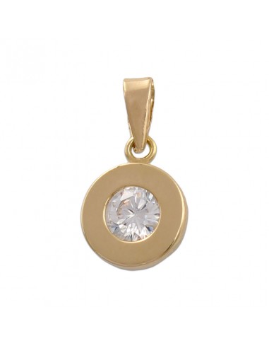 COLGANTE CHATON ORO 18KL CIRCONITA 7.5MM