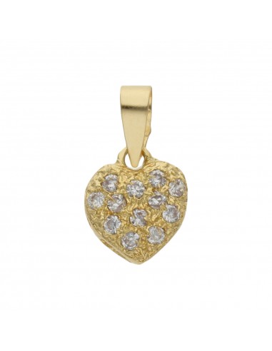 COLGANTE ORO 18KL CORAZON CIRCONITAS